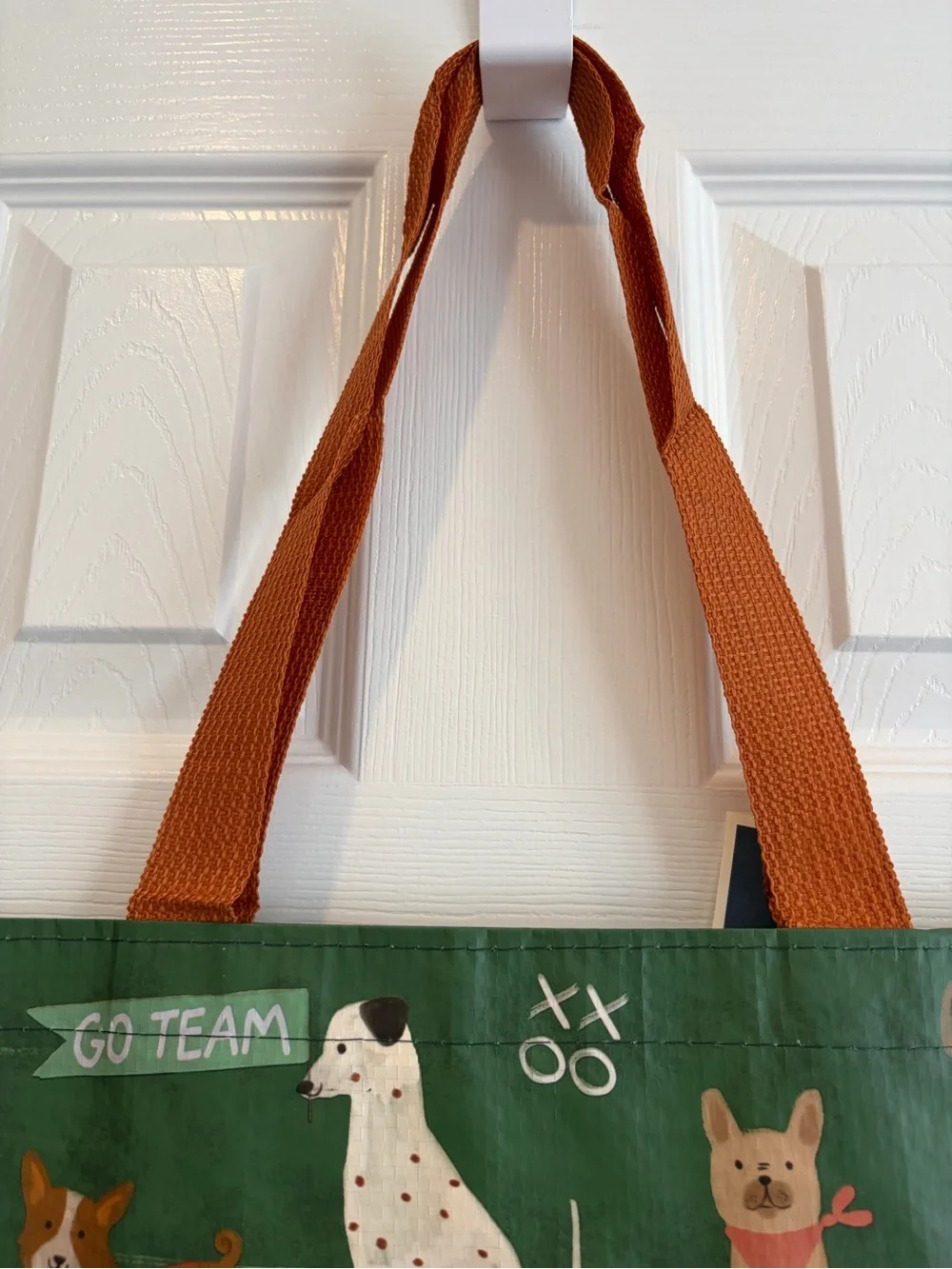 Marshalls/ TJ Maxx Dogs and Football Print Reusable Tote Bag 🐶🐾🏈🛍️